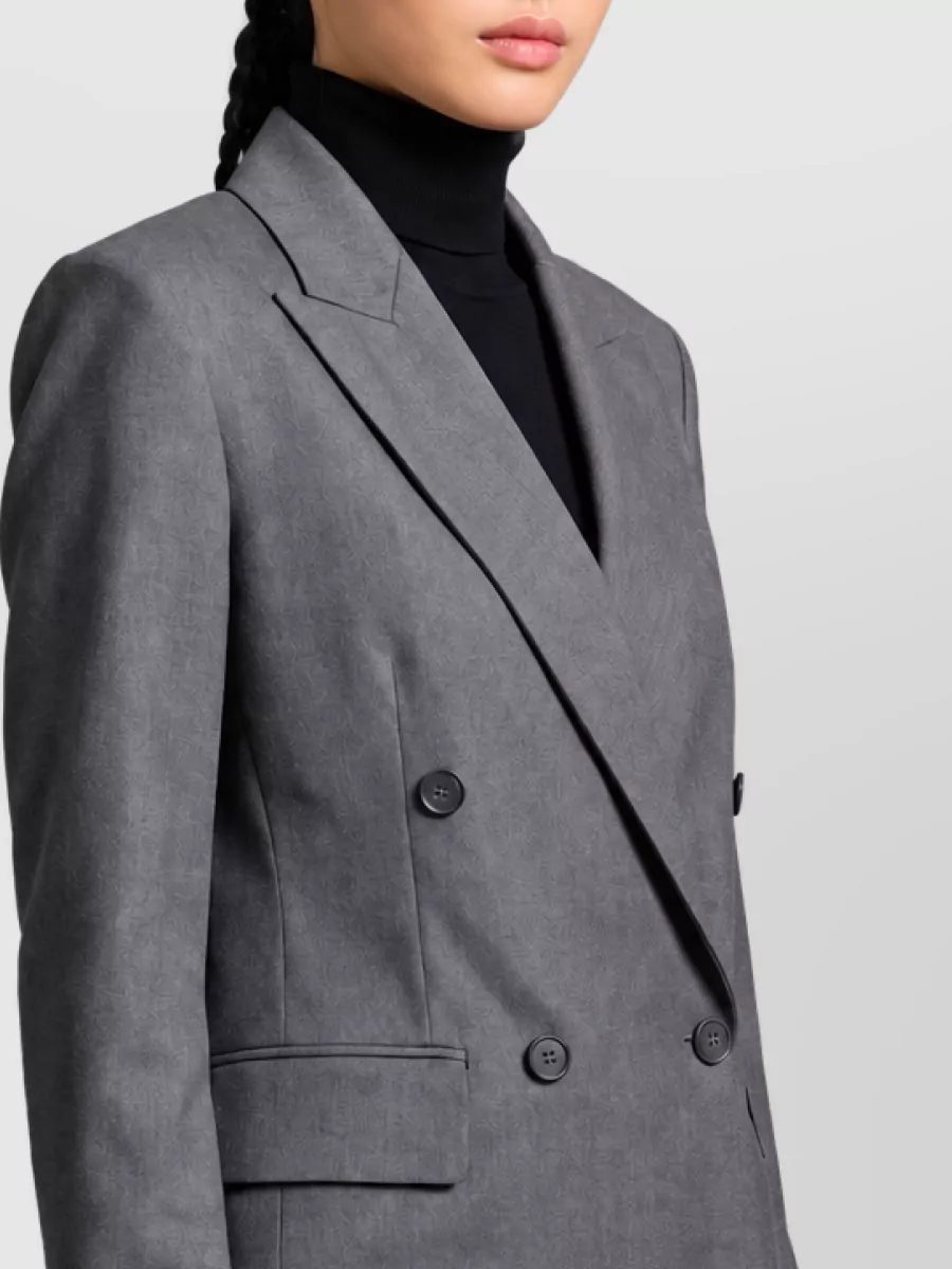 Max Mara Virgin wool double-breasted suit jacket