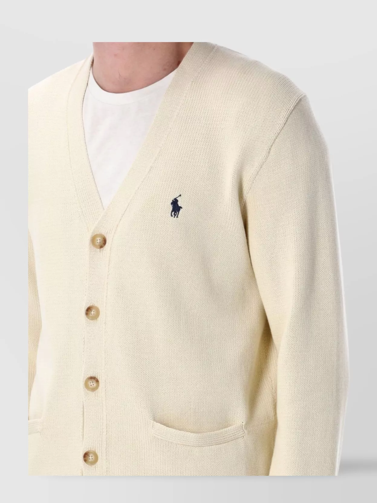 Polo Ralph Lauren V-Neckline Front Pockets Cuffs And Hem