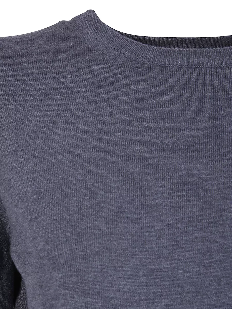 Semicouture Round Neck Cutout Back Sweatshirt