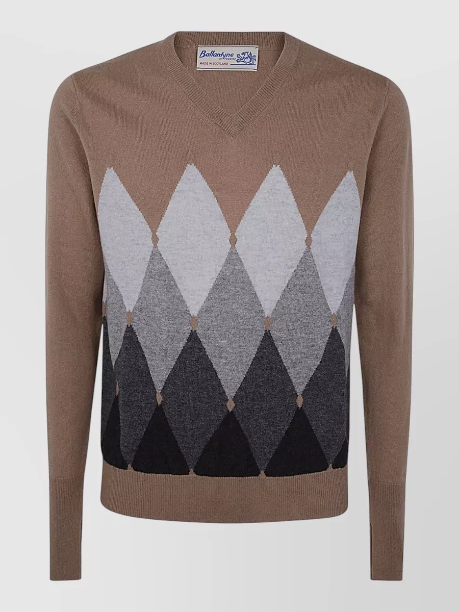 Ballantyne cashmere v-neck jumper