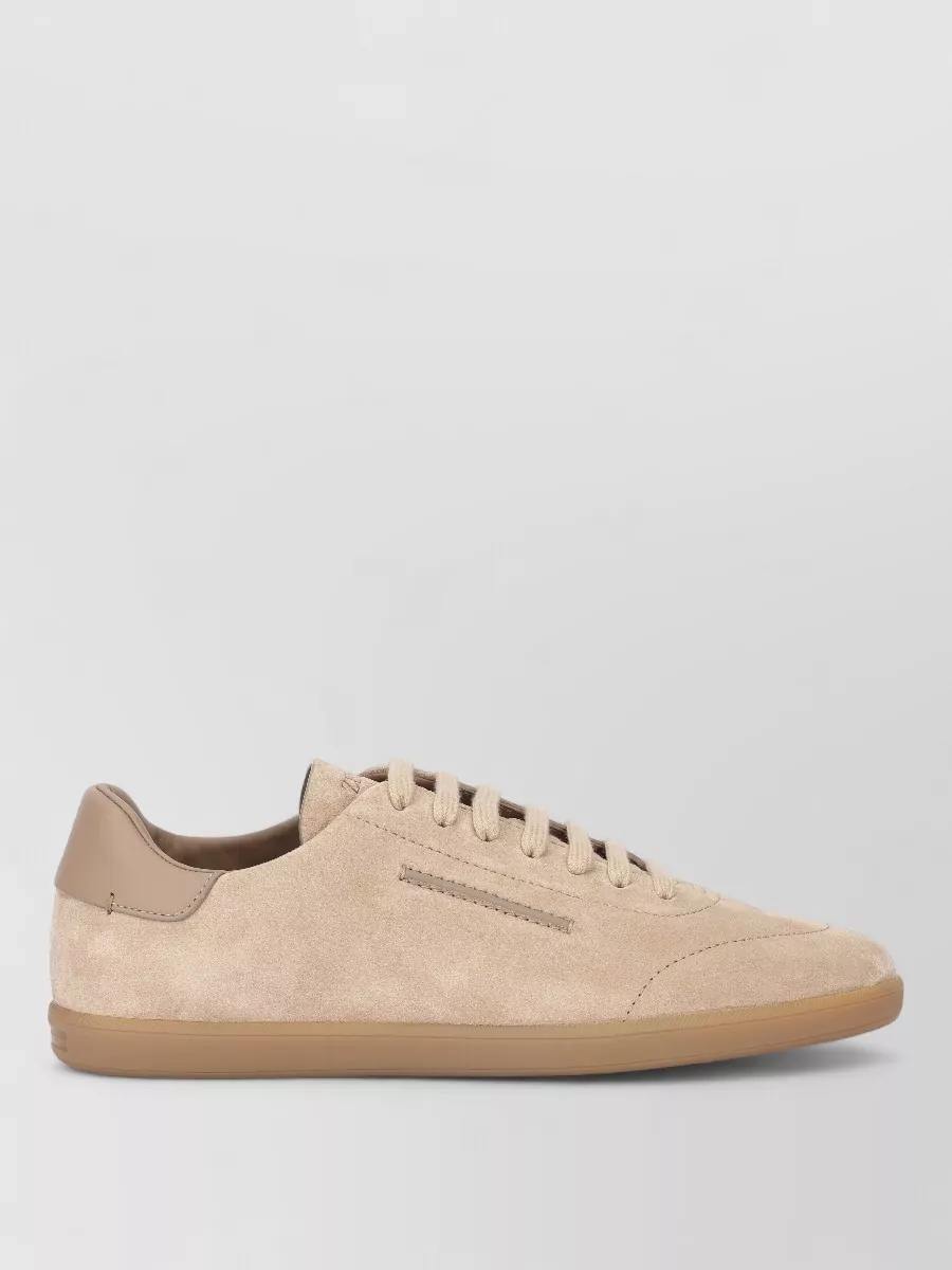 Zegna Calfskin Low-Top Sneakers