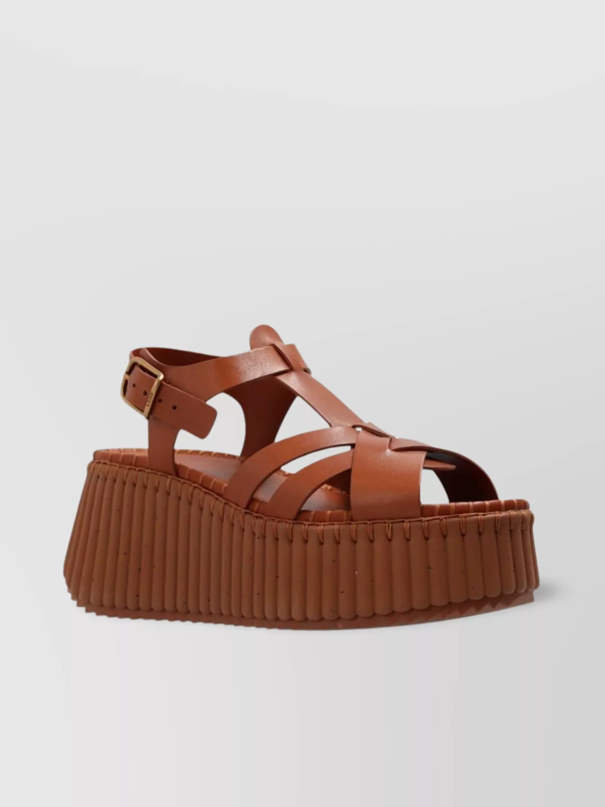 Chloé Nama Wedge Sandals Platform Sole