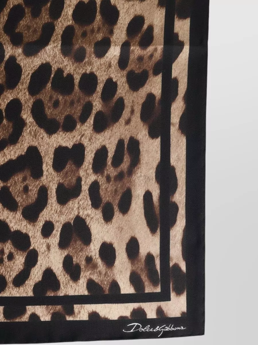 Dolce&Gabbana Silk Scarf Rectangular Shape Animal Motif