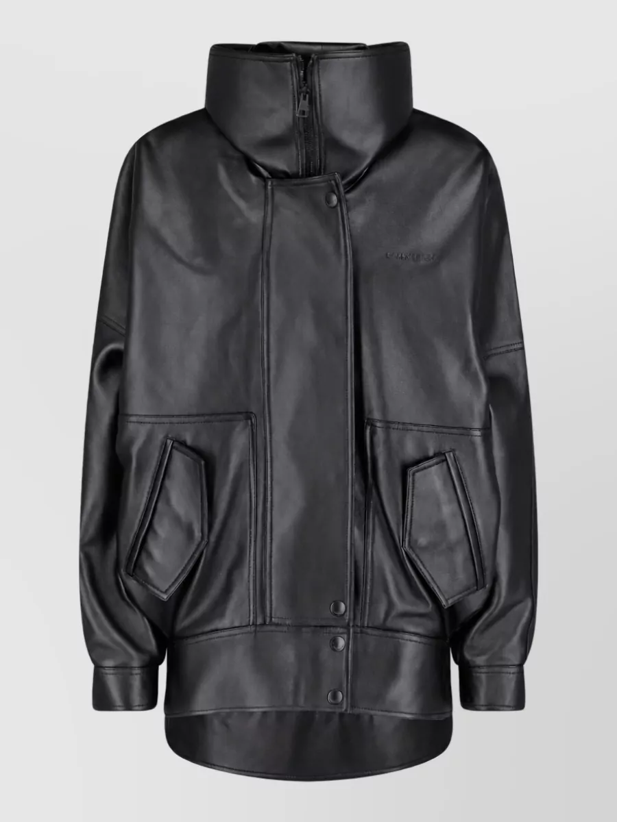 Balenciaga lamb leather oversized bomber jacket