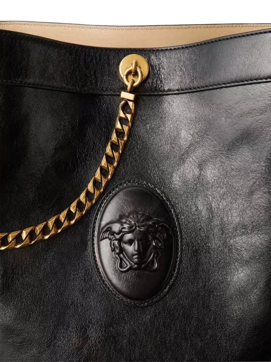 Versace Small Leather Bucket Bag