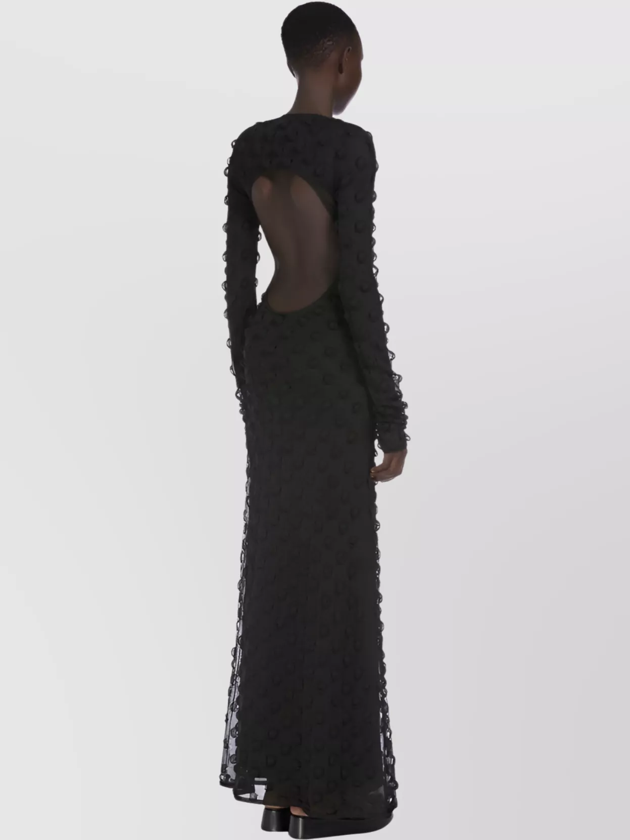 Sportmax Bubble Effect Sheer Dress
