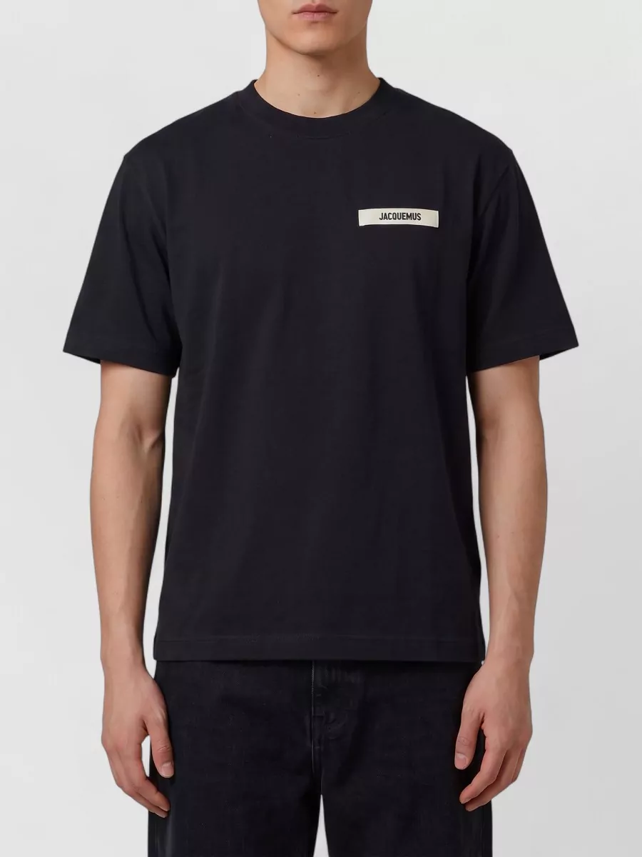 Jacquemus organic cotton ribbed crew neck short sleeve t-shirt