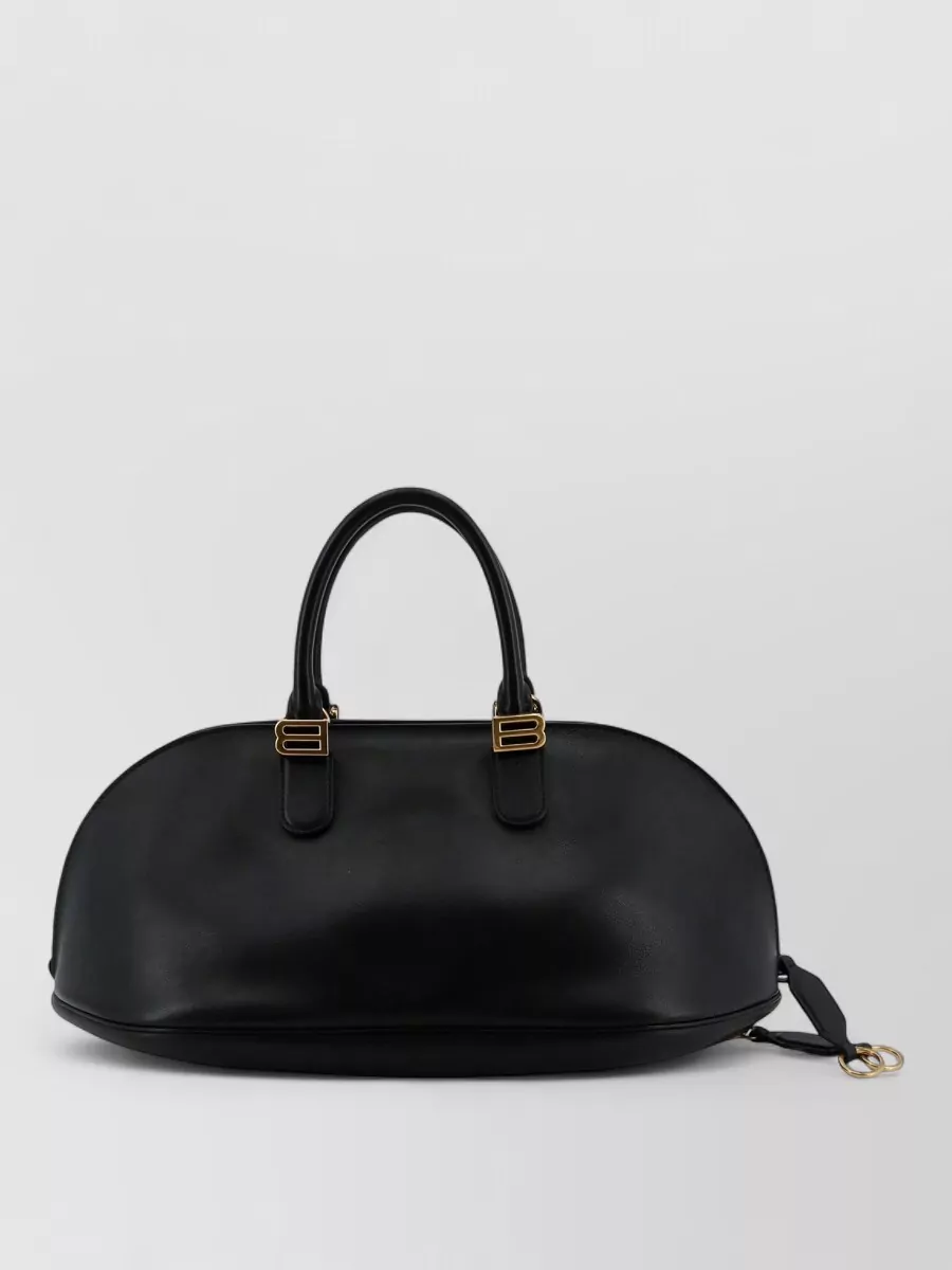 Balenciaga Medium Leather Bowling Shoulder Bag