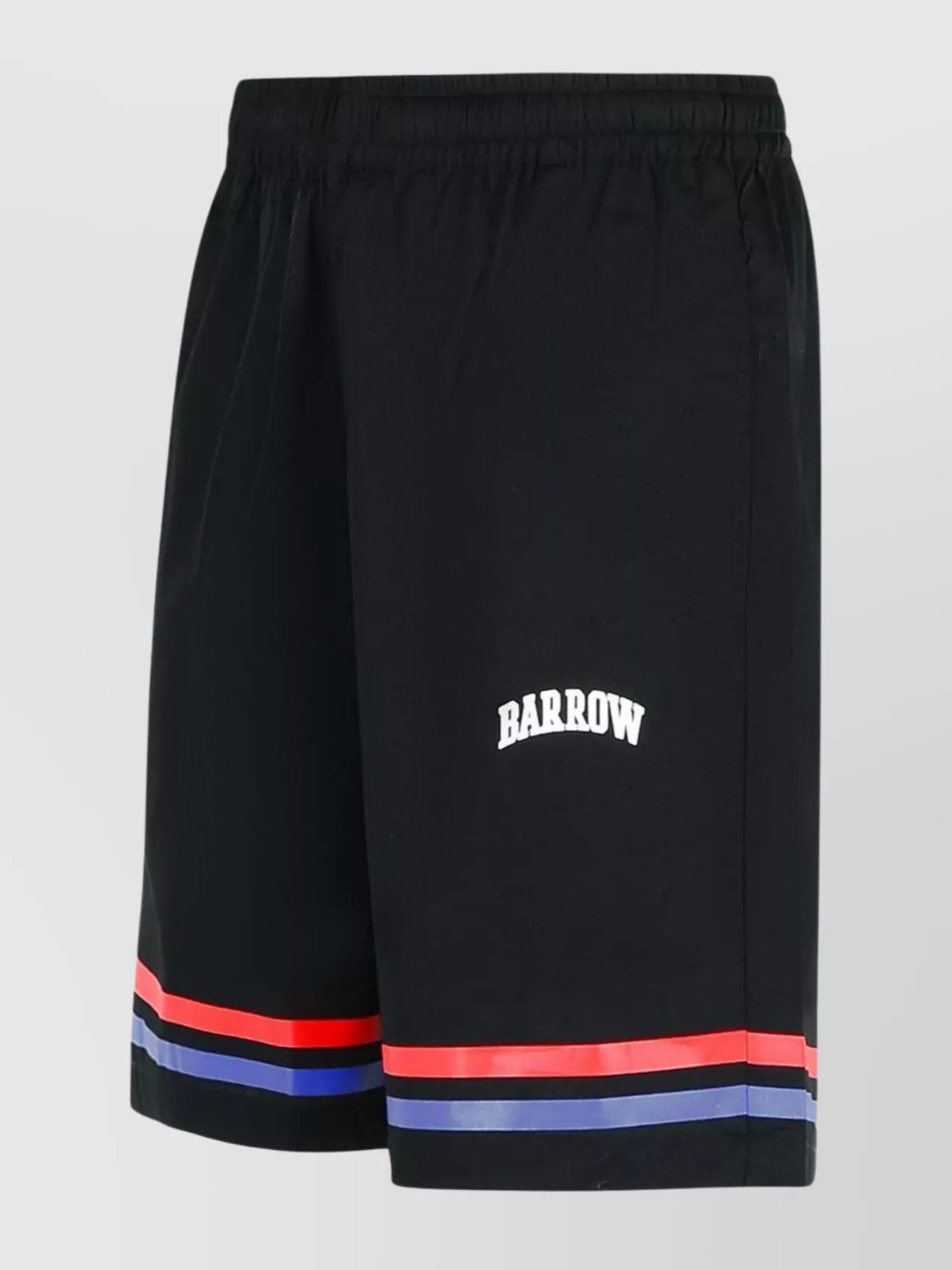 BARROW DRAWSTRING WAIST KNEE LENGTH SHORTS WITH STRIPED HEM