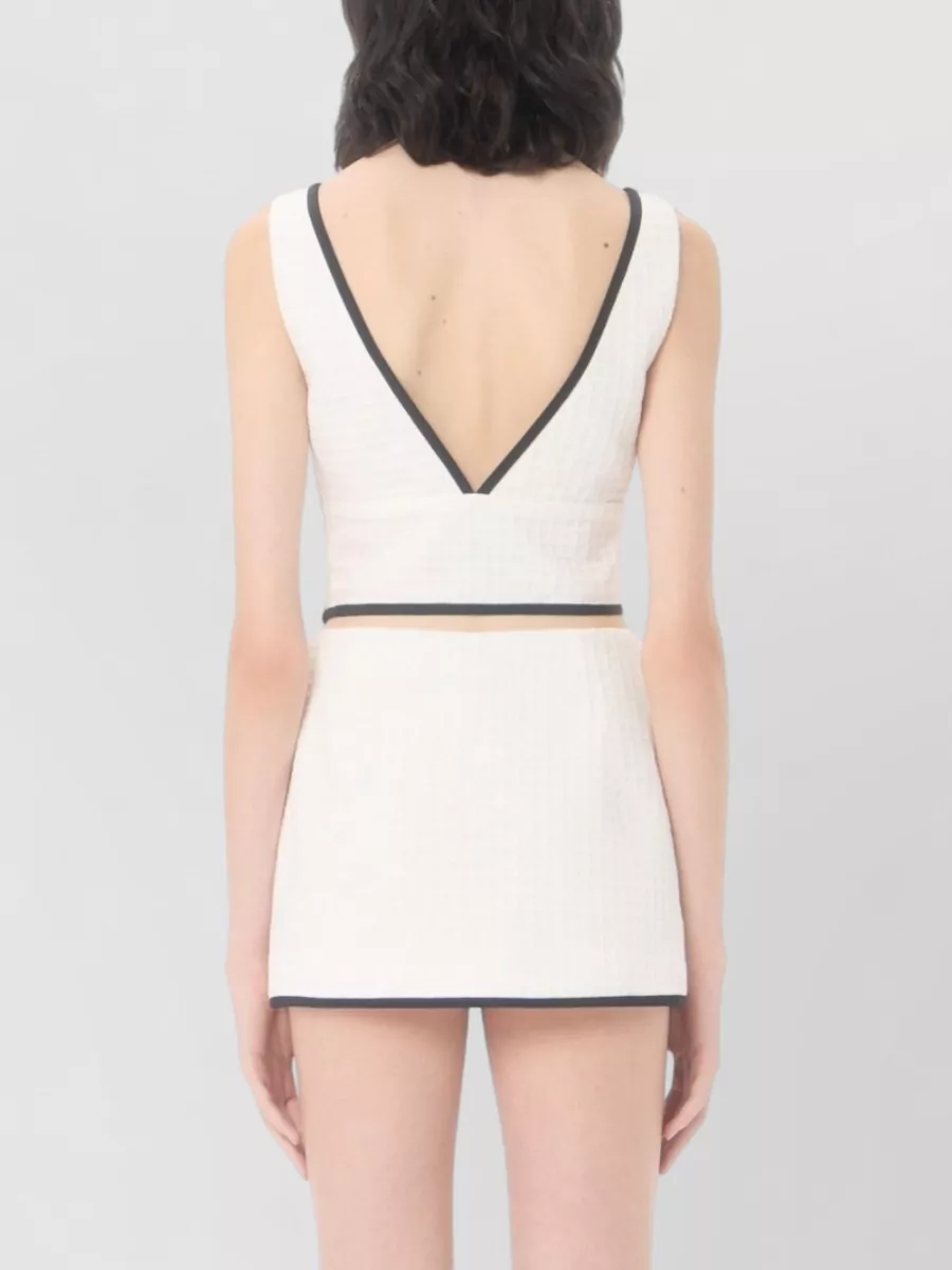 Valentino Cotton Fitted Skirt