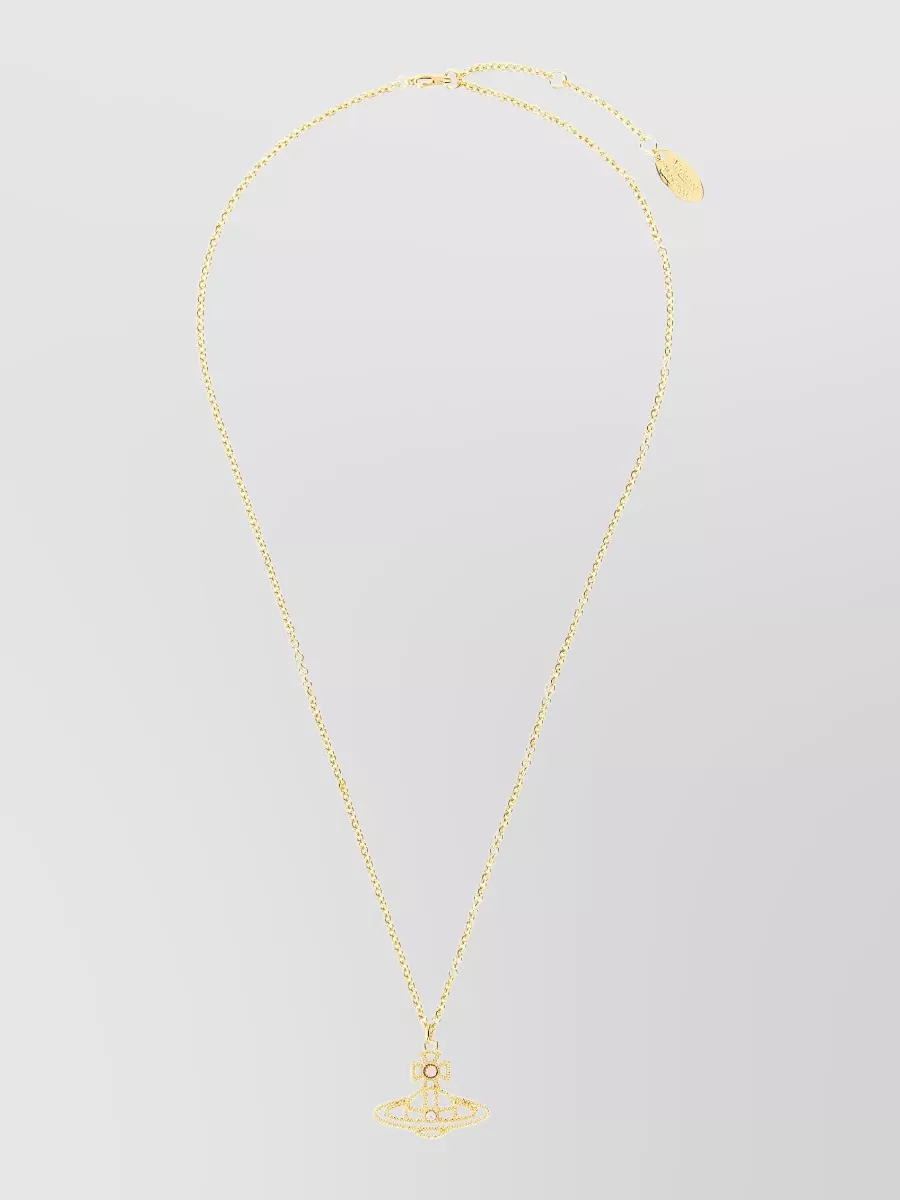 Vivienne Westwood Crystal-Embellished Orb Pendant Necklace