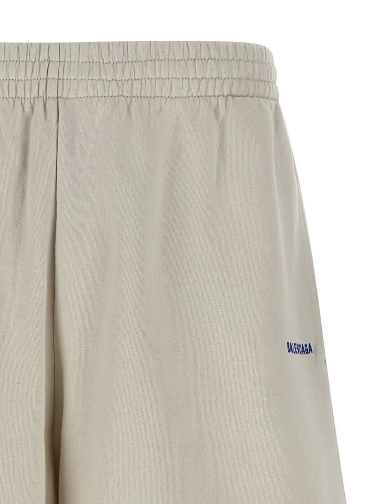Balenciaga Elastic Waistband Raw Hem Side Pockets Shorts In Neutral