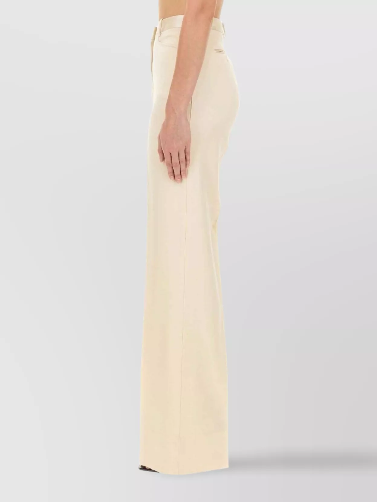 Tom Ford High Waist Wide Leg Twill Trousers