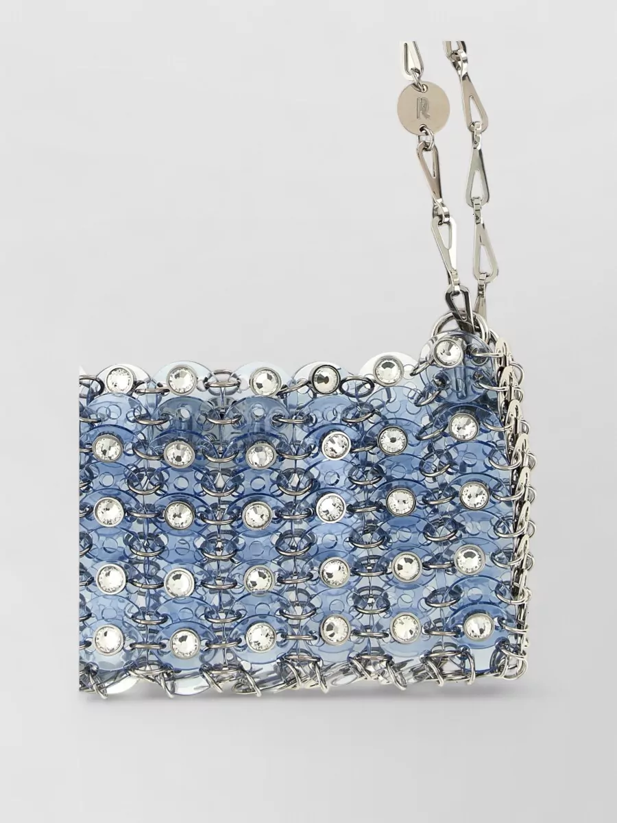 Paco Rabanne 1969 Chain Mail Nano Crystal-Embellished Clutch Bag