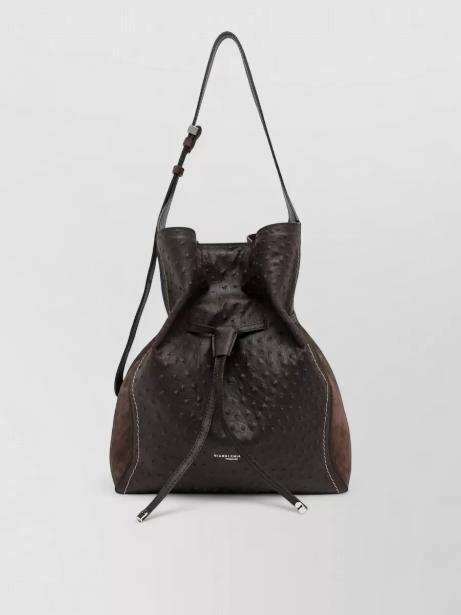 Gianni Chiarini Leather Bucket Bag Sienna