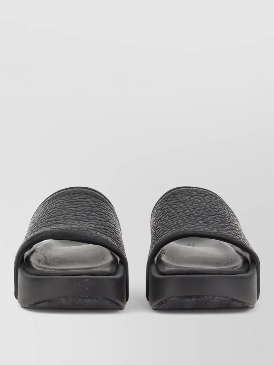 Y-3 Slide Sandal Open Toe Textured Sole In Black
