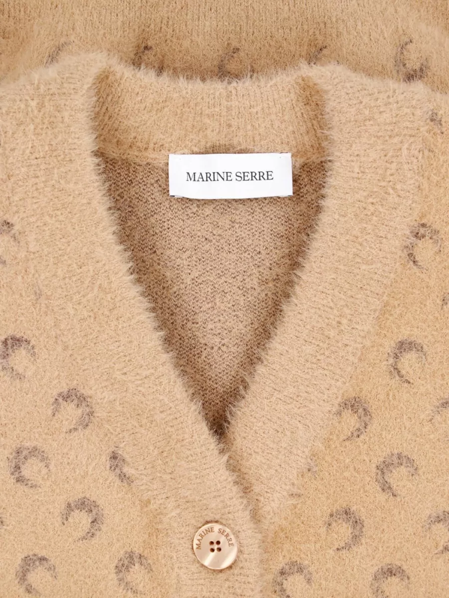 Marine Serre Crewneck Cardigan