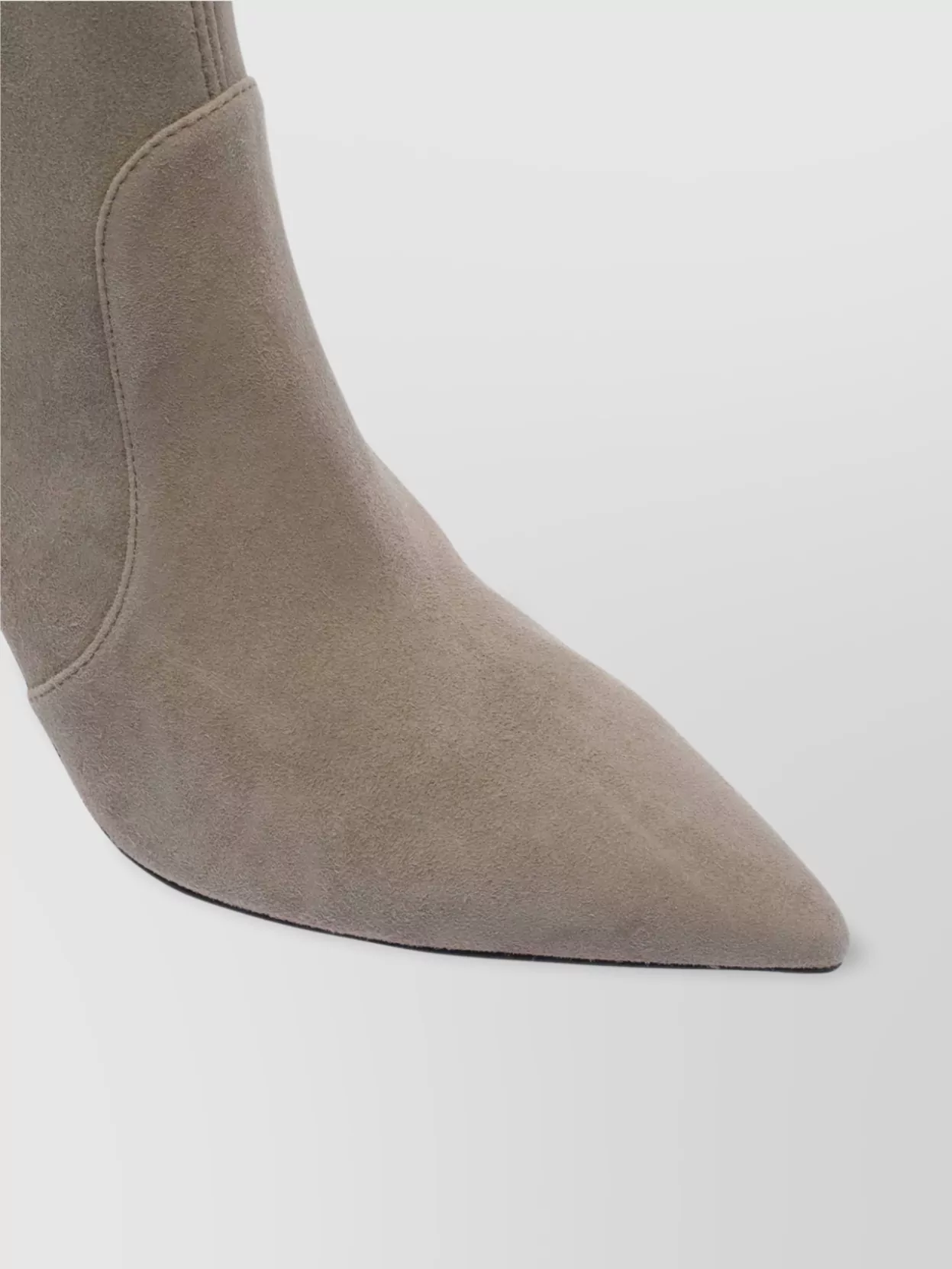 Stuart Weitzman Smokey Taupe Suede Stiletto Ankle Boots