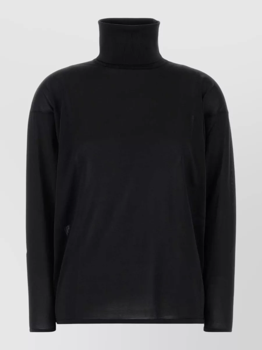 Gucci silk high-neck long-sleeve sweater