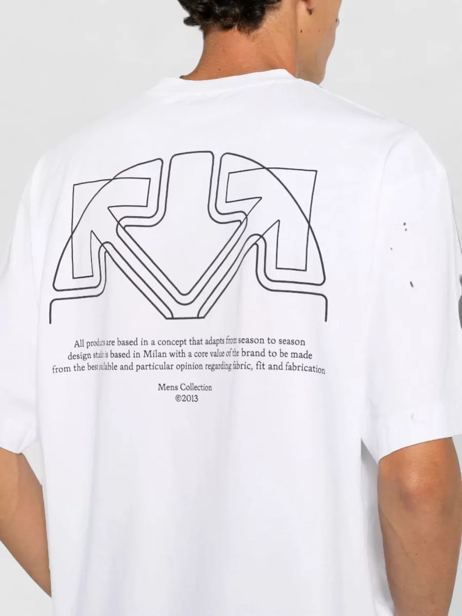 Off-White Cotton Jersey Logo Print Short-Sleeve T-Shirt
