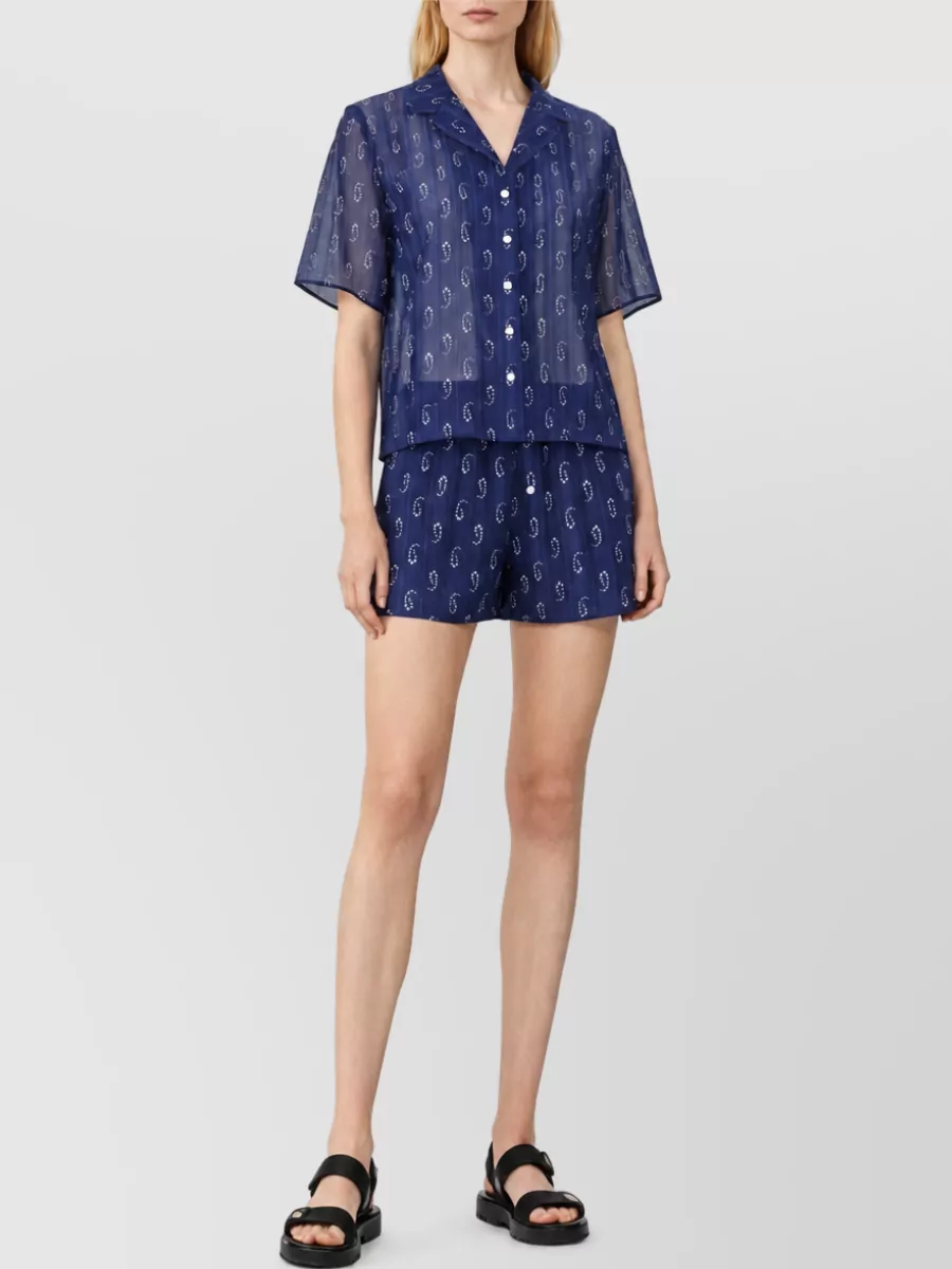 Tory Burch Silk Camp Pyjama Shorts