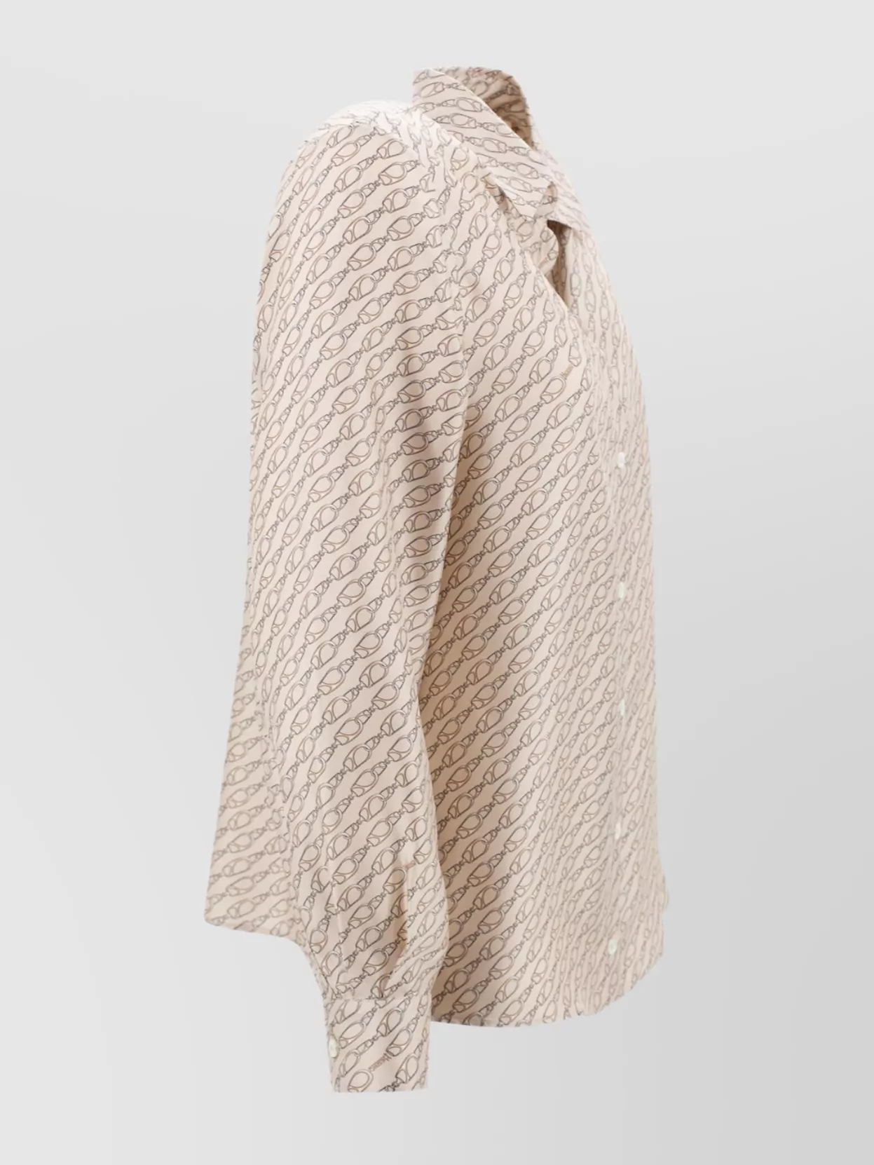 Herno Printed Long Sleeve Top With Cuffed Sleeves