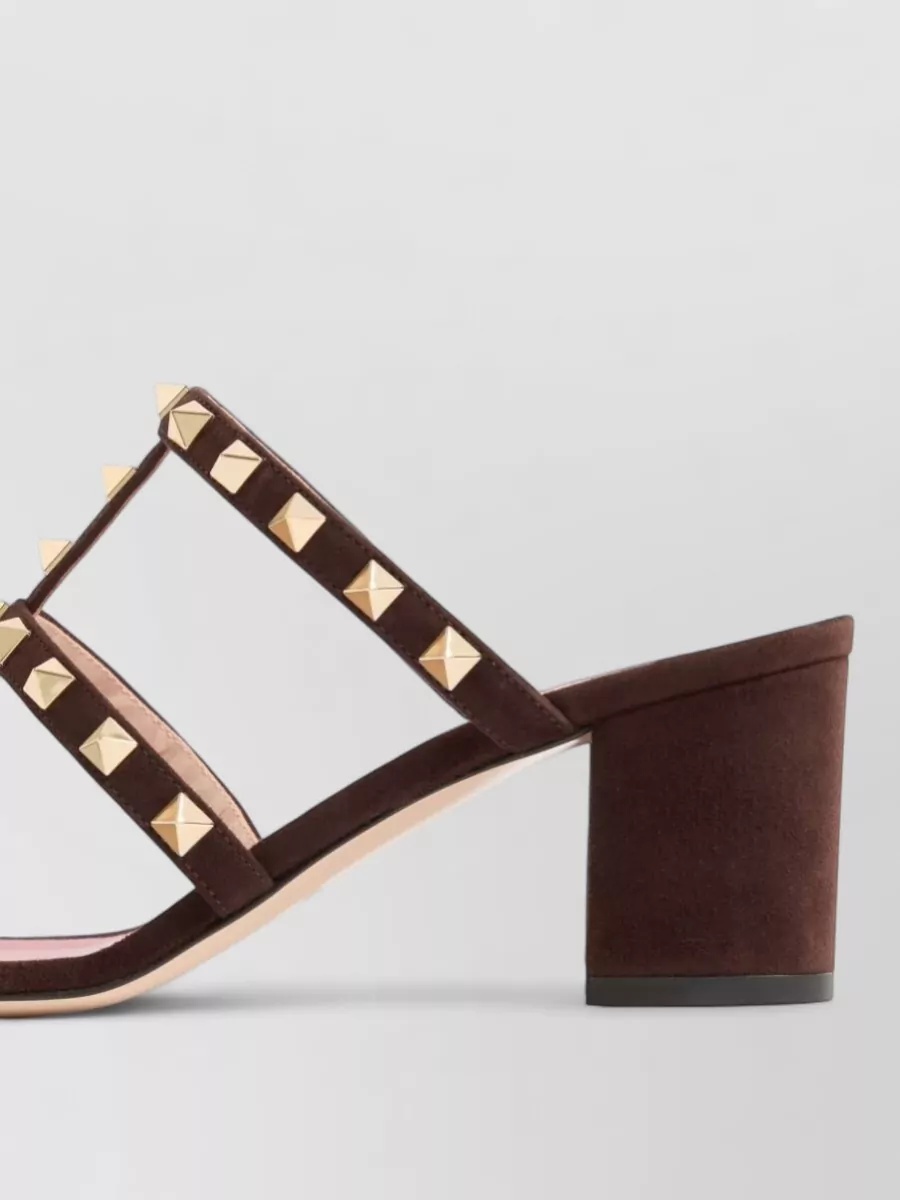 Valentino Garavani Leather Rockstud Embellished Mules
