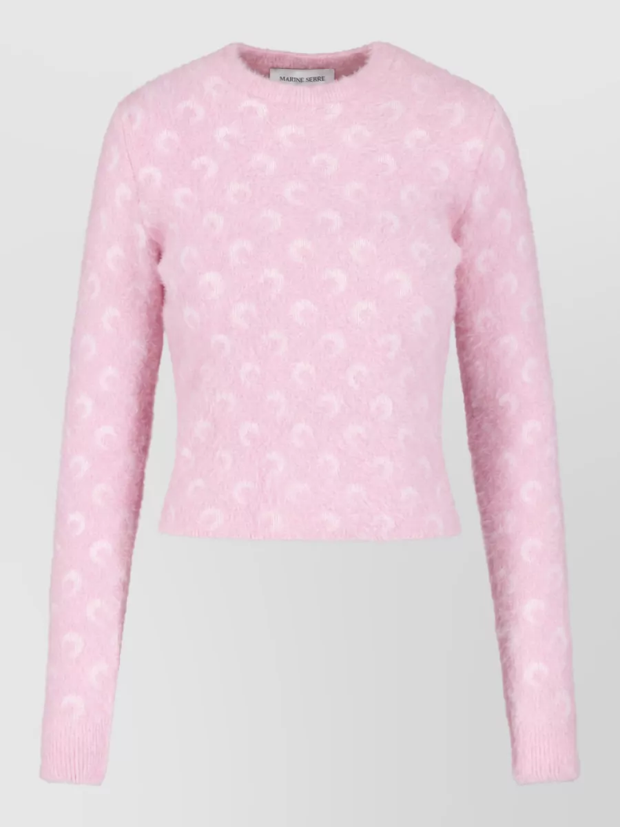 Marine Serre cashmere crewneck sweatshirt