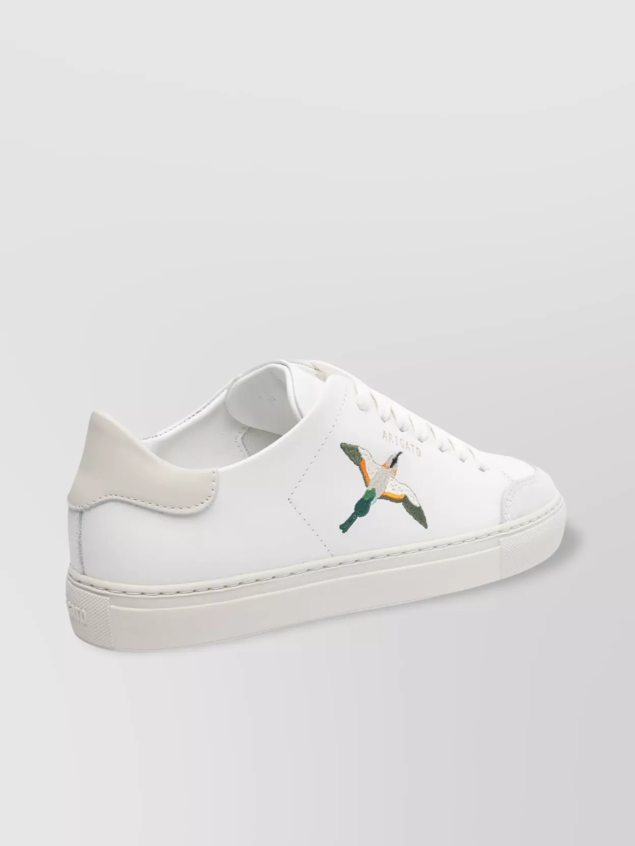Axel Arigato Round Toe Leather Sneakers With Embroidered Side