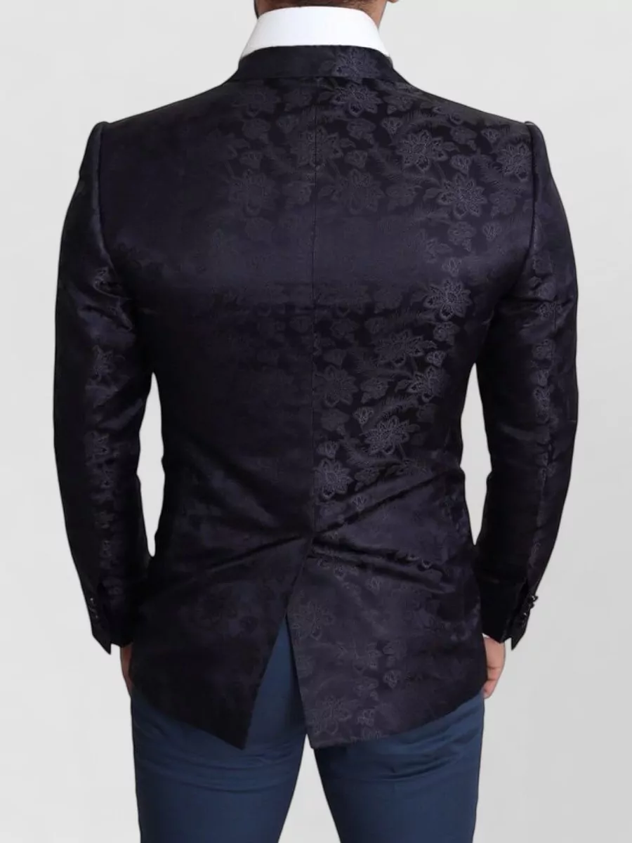 Dolce&Gabbana Silk Floral-Jacquard Single-Breasted Blazer