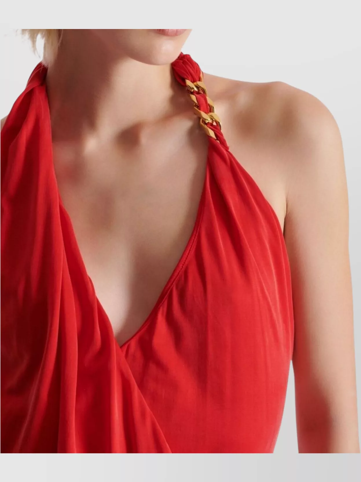 Balmain Draped Halter Neck Mini Dress