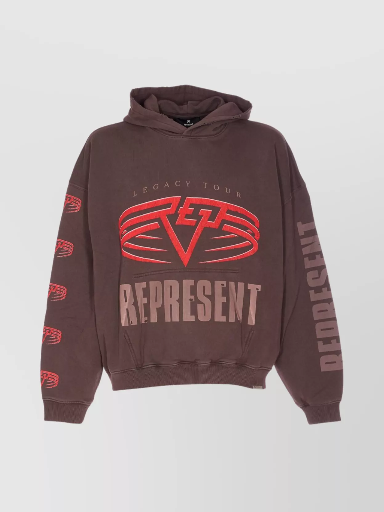 Represent Hooded Graphic Print Sweater And Pocket