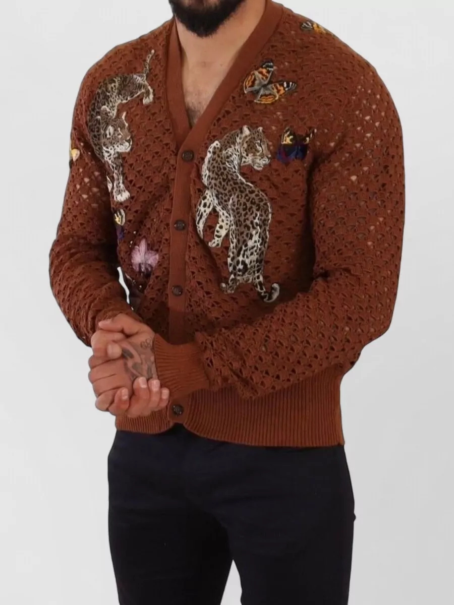 Dolce&Gabbana Embroidered Knit Cardigan