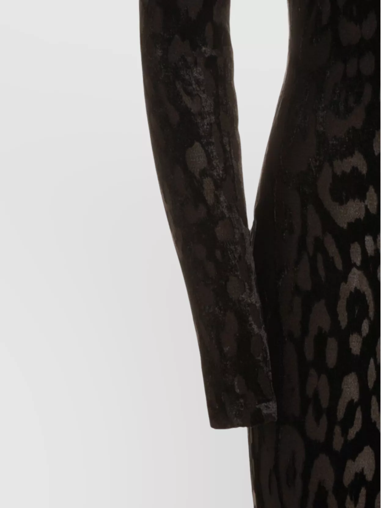 Roberto Cavalli Animal Print Fitted Dress With Long Sleeves