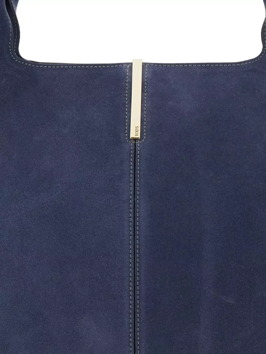 Tod's Suede Leather Tote Bag Rectangular Shape