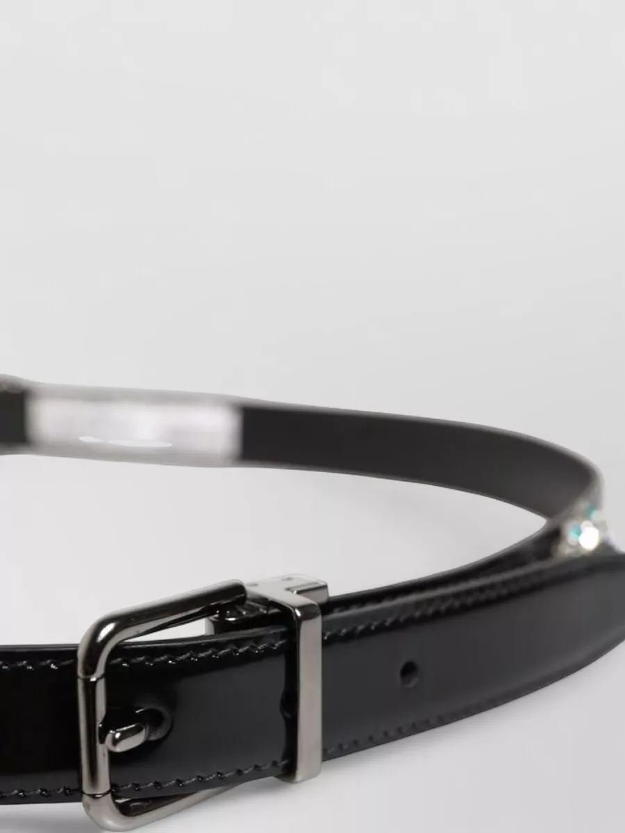 Dolce&Gabbana Leather Embellished Buckle Belt