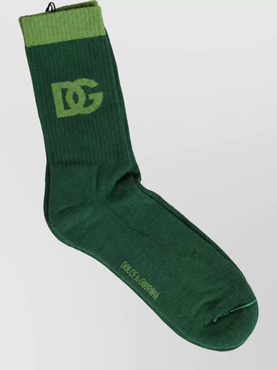 Dolce&Gabbana Logo Mid Calf Socks