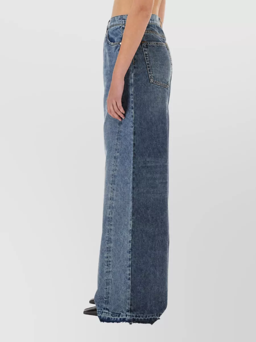 Stella Mccartney Paneled Wide-Leg Jeans
