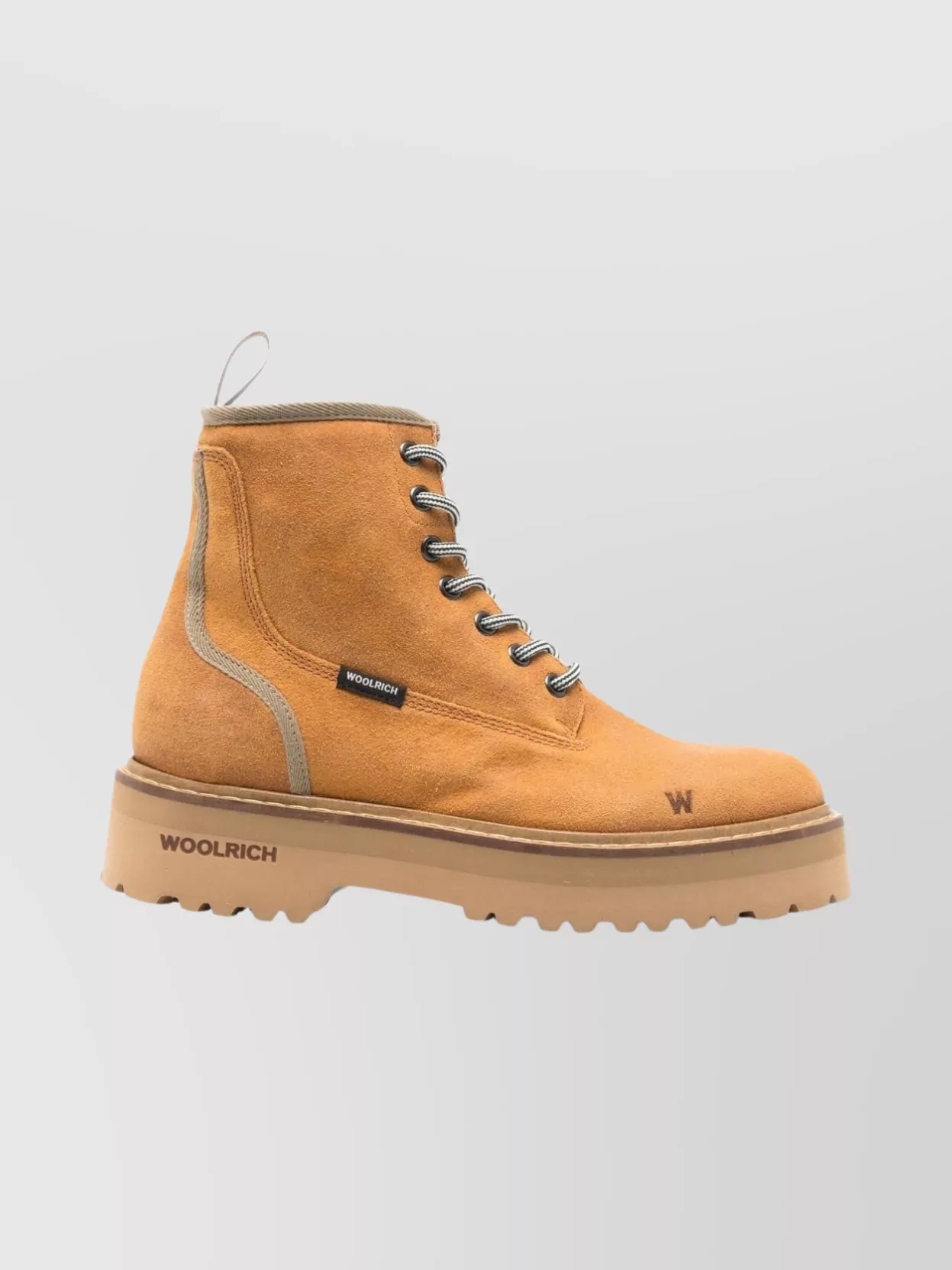 Woolrich Round Toe Lace Up Platform Boots In Brown