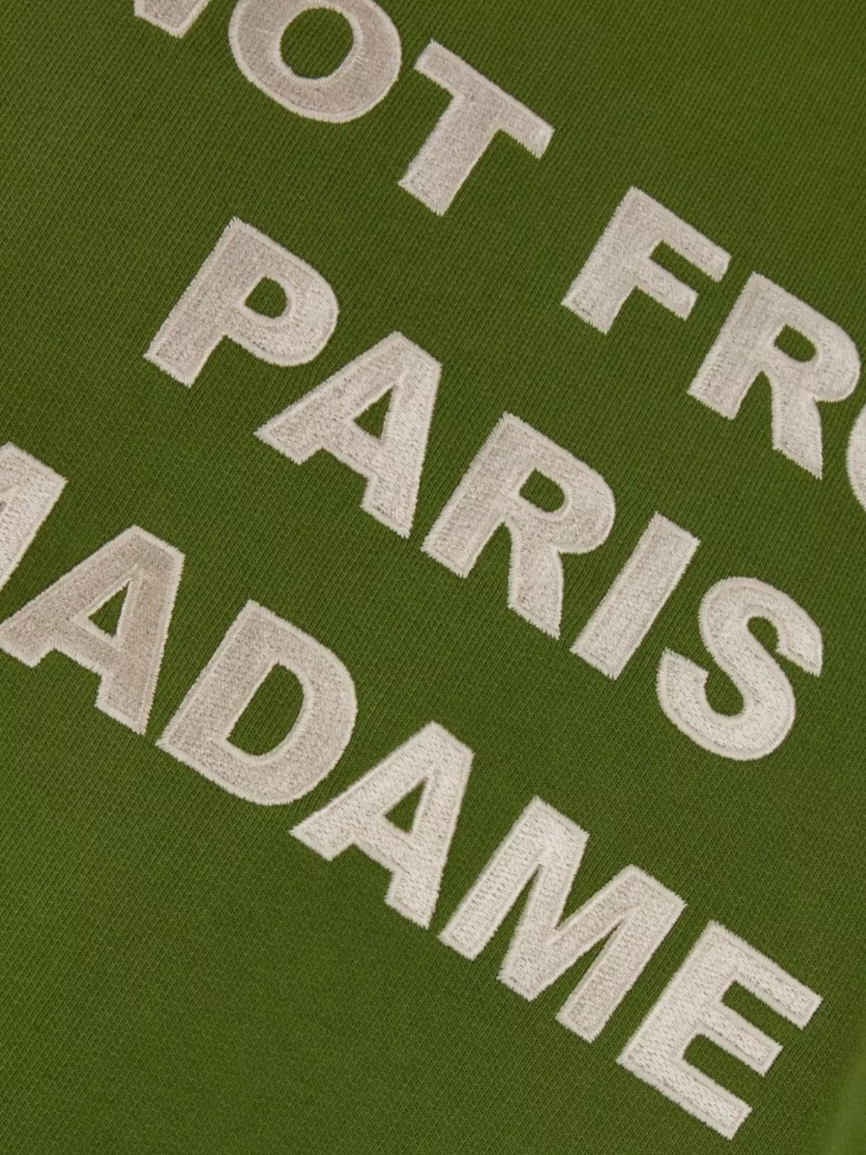 Drôle De Monsieur Embroidered Slogan Cotton Sweatshirt