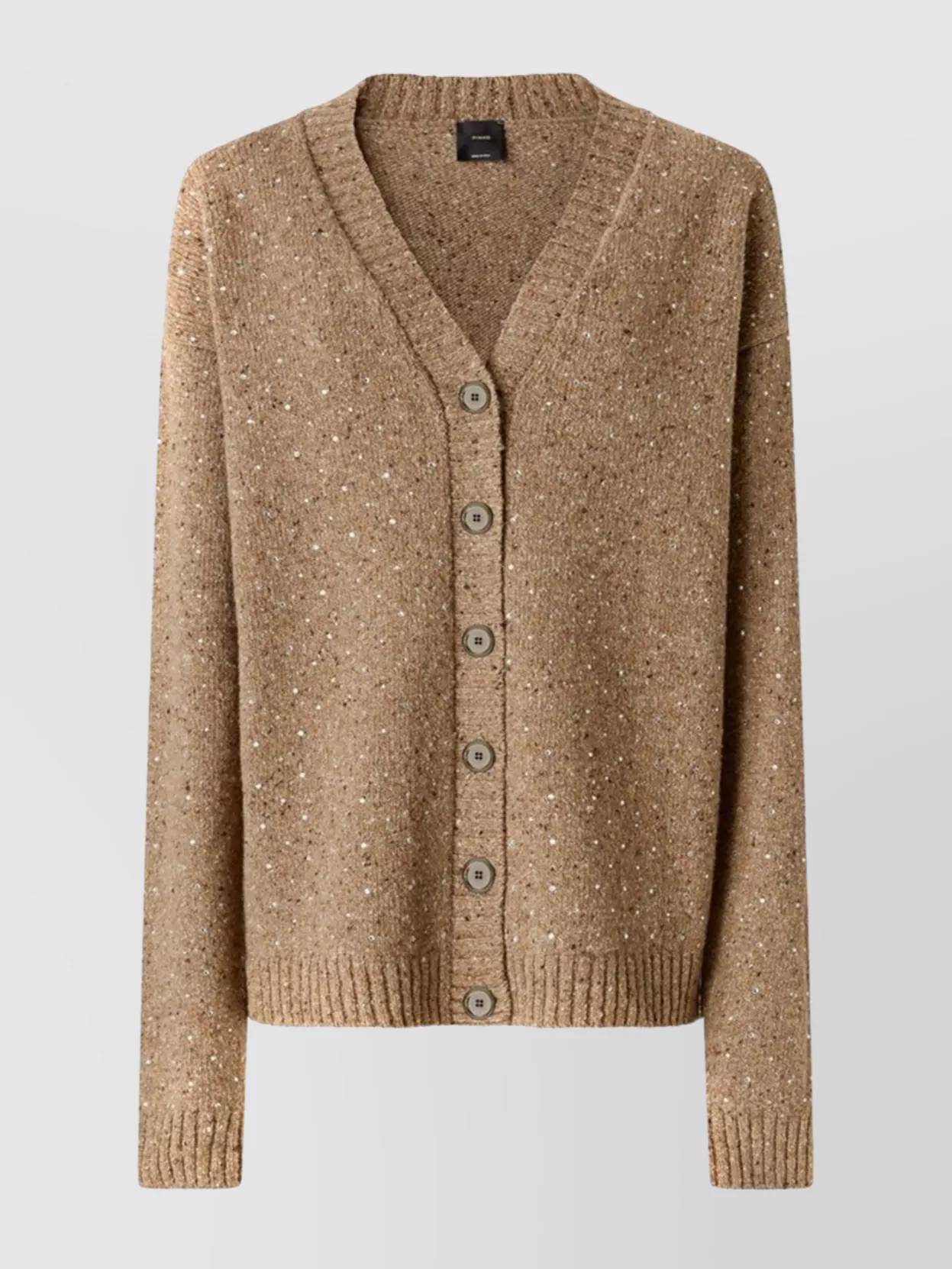 Pinko Textured knit v-neck long sleeve sweater