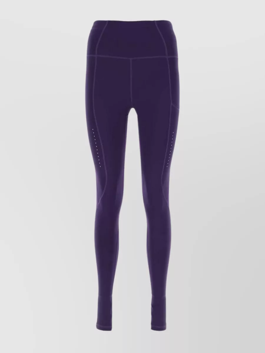 Shop Sweaty Betty Sculpted Waistband Stretch Leggings With Seam Detailing In Purple
