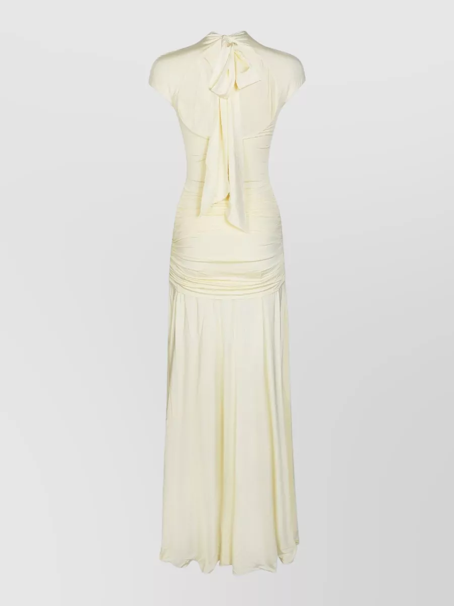Self-Portrait Draped Sleeveless Maxi Dress