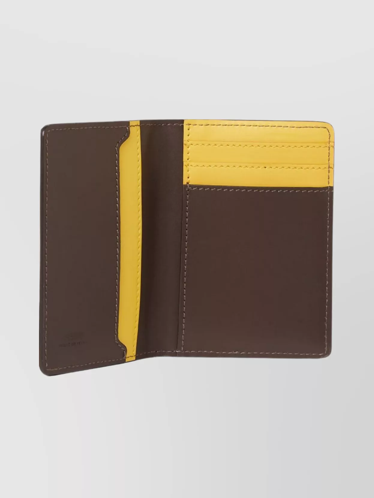 Fendi Shadow Card Holder Stitch Detailing In Brown