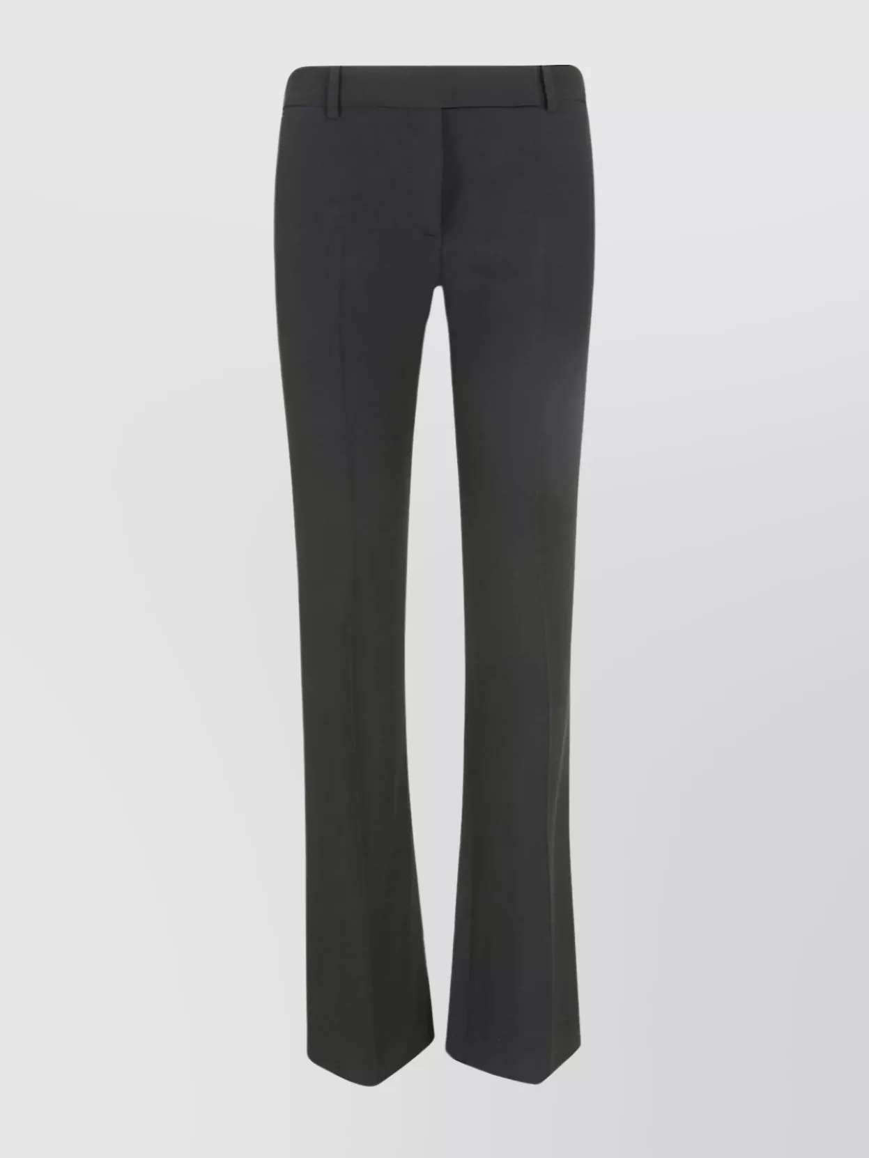 Shop Alexander Mcqueen Slim Bootcut Trousers Featuring Front Crease