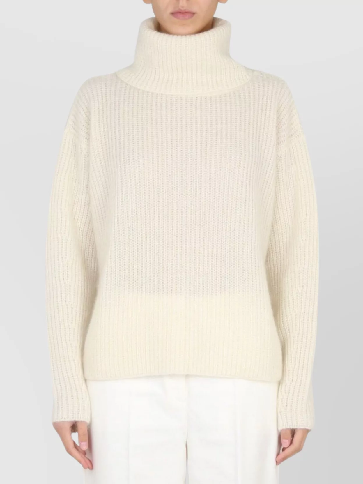 Boss Ribbed Turtleneck Knitwear Dropped Shoulders