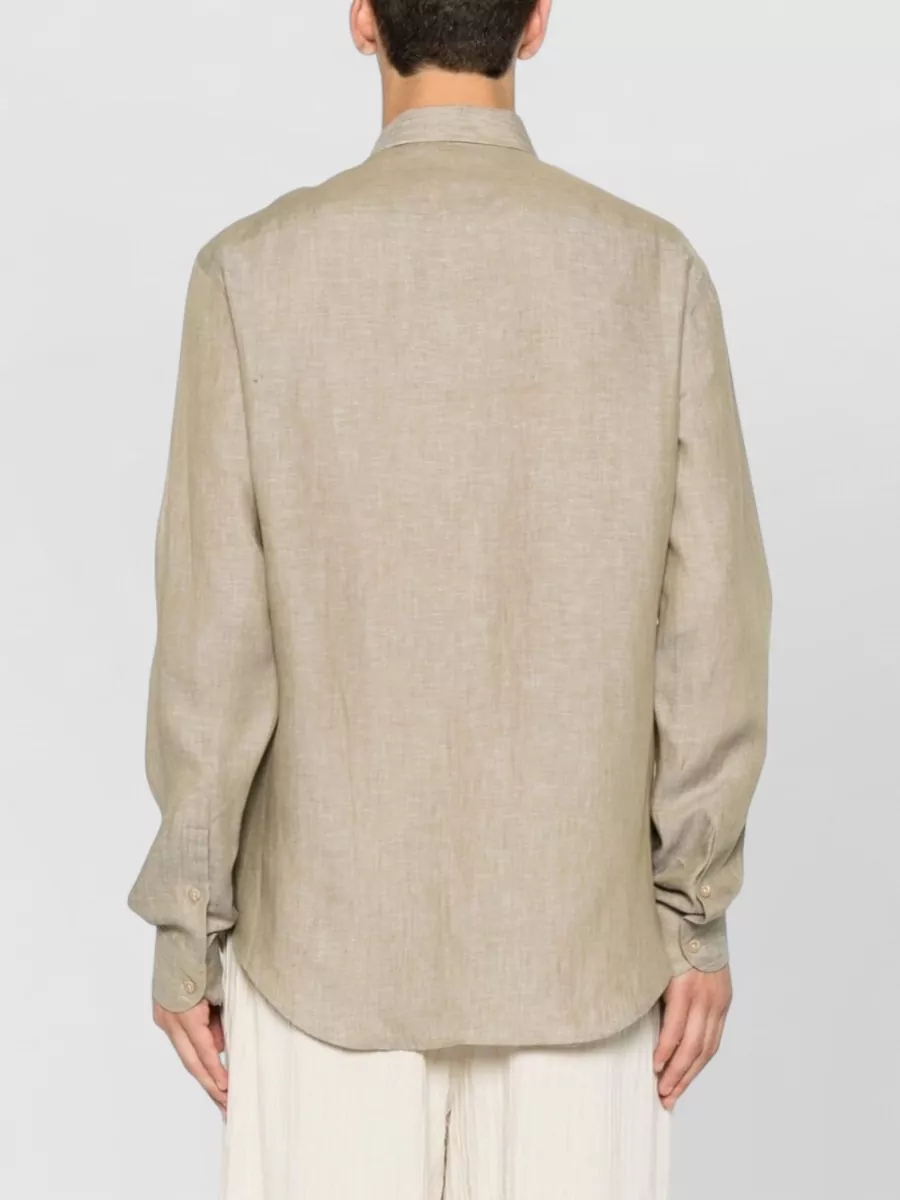 Emporio Armani Cotton Long-Sleeve Classic-Collar Shirt