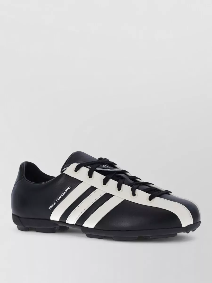Y-3 leather low-top lace-up sneakers