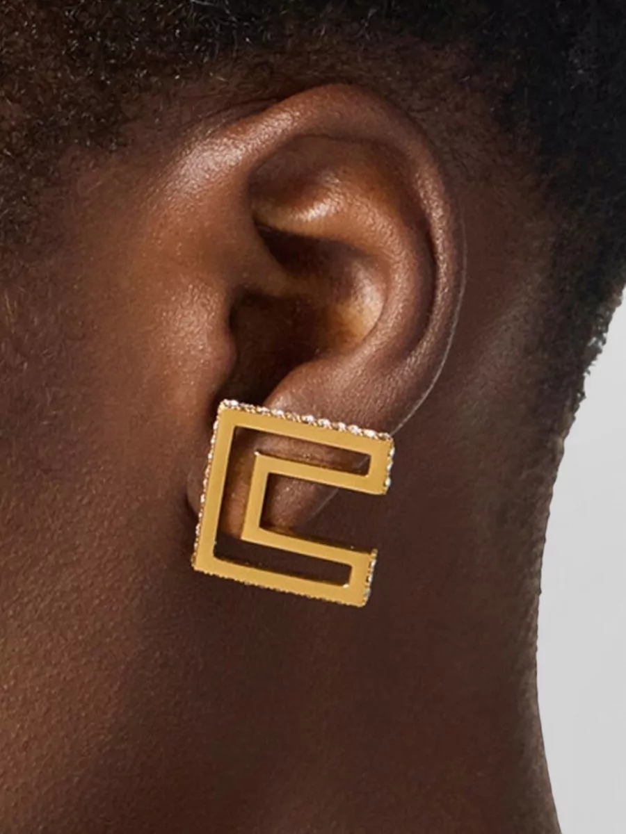 Elisabetta Franchi Rhinestone Embellished Earrings