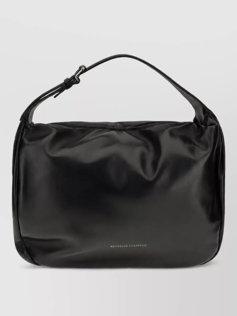 Brunello Cucinelli boule leather clutch bag